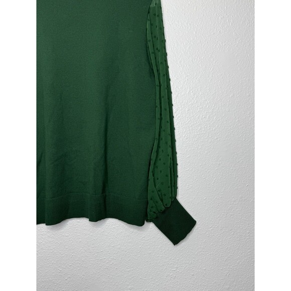 NEW CeCe Women's Crewneck Bobble Detail Long Sleeve Sweater Green NWT Size M - Picture 11 of 14
